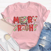 Festive Holiday Dots Graphic Tee, Merry and Bright Polka Dot Christmas T-Shirt, Adorable Xmas Season Shirt, Christmas Present for Women and Men