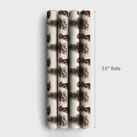 Vintage Dog Christmas Gift Wrap, Chocolate Labrador Wrapping Paper, Chocolate Lab Holiday Wrapping Paper, Dog Lover Present Wrap Roll