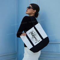 Unleash Your Inner Dancer Color-blocked Canvas Bag