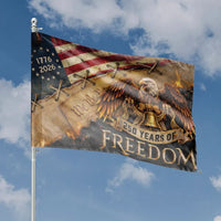 250 Years of Freedom House Flag | Patriotic Eagle Constitution Art 1776-2026 | Double-Sided Weather-Resistant Polyester | Americana Collector's Gift