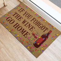 Humorous Holiday Welcome Mat, If You Forgot the Wine Go Home Christmas Doormat, Christmas Wine Lover Entry Rug, Winter Decor Housewarming Present