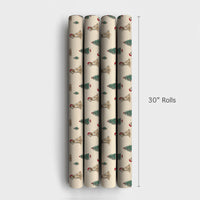 Christmas Dog Wrapping Paper, Cocker Spaniel Wrapping Paper, Santa Hat Puppy Gift Wrap, Holiday Dog Wrapping Paper, Pet Lover Gift Wrap