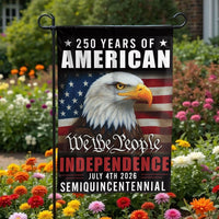 American Independence Garden Flag | 250 Years Semiquincentennial Bald Eagle Design | Weather-Resistant Polyester | Patriotic Home Decor Gift
