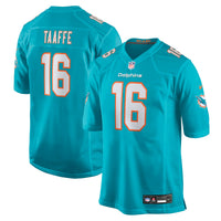 Miami Dolphins Michael Taaffe Aqua Team Game Jersey