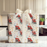 Inclusive Santa Gift Wrap, Watercolor Wheelchair Santa Wrapping Paper, Colorful Stars Christmas Wrapping Paper, Holiday Gift Wrap Roll