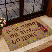 Humorous Holiday Welcome Mat, If You Forgot the Wine Go Home Christmas Doormat, Christmas Wine Lover Entry Rug, Winter Decor Housewarming Present