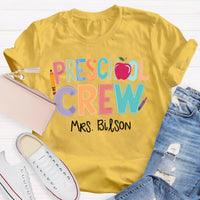 Personalized Name Preschool Crew Shirt