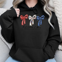 Patriotic Coquette Bow Sweatshirt | America 250 Years Graphic | Soft Cotton Blend | 4th of July Gift for Women