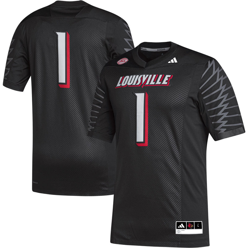 #1 Black Louisville Cardinals Premier Football Jersey