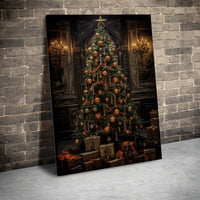 Holiday Grand Room Canvas Print, Christmas Tree Canvas Wall Art, Comfy Christmas Presents Canvas Art, Festive Winter Wall Decor, Xmas Home Present
