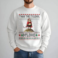Humorous Frog Christmas Meme Crewneck, Twas the Tylenol Mlord Sweatshirt, Medieval Frog Holiday Sweatshirt, Viral Humor Xmas Sweater Present