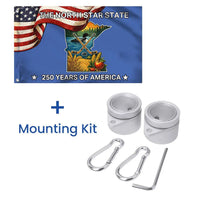 Minnesota 250 Years of America House Flag | North Star State Patriotic Design | Weather-Resistant Polyester | Commemorative Gift