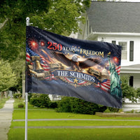 250 Years of Freedom House Flag | Patriotic Eagle and Americana Celebration Design | Premium Double-Sided Weather-Resistant Polyester | Gift for Patriotic Homeowners