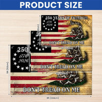 250 Years of Freedom Flag 1776-2026 | Gadsden Dont Tread On Me Rattlesnake | Double-Sided Polyester House Flag | Patriotic Americana Decor Gift