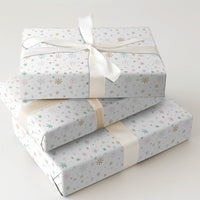 Winter Wonderland Holiday Gift Wrap Paper, Pastel Snowflake Christmas Wrapping Paper, Elegant Xmas Present Paper, Seasonal Gift Wrap