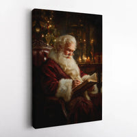 Nostalgic Christmas Canvas Print, Vintage Santa Claus Canvas Art, Retro Santa Wall Art, Holiday Season Canvas Decor, Festive Xmas Present