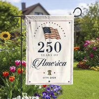 America 250th Anniversary Garden Flag | Patriotic USA 250 Years Semiquincentennial 1776-2026 | Double Sided Weather-Resistant Polyester | Commemorative July 4th Yard Decor Gift