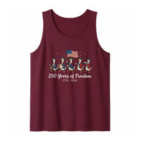 Patriotic Goose Tank Top | 250 Years of Freedom 1776-2026 Cartoon Geese | Soft Breathable Unisex Tank | 4th of July Gift for History Lovers