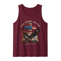 Patriotic 250 Years American Flag Tank Top | Faith Freedom 1776-2026 Eagle & Cross | Premium Soft Breathable Fabric | Independence Day Gift for Patriots