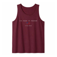 America 250th Birthday Tank Top | 250 Years of Freedom 1776-2026 US Flag | Premium Soft Lightweight Fabric | Patriotic July 4th Summer Gift for Men & Women