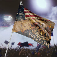 250 Years of Freedom House Flag | Patriotic Eagle Constitution Art 1776-2026 | Double-Sided Weather-Resistant Polyester | Americana Collector's Gift