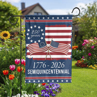 USA 250 Years Garden Flag | 1776-2026 Semiquincentennial Patriotic Decor | Weather-Resistant Premium Polyester | Independence Day Gift