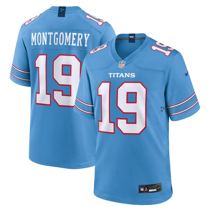 Tennessee Titans Tyren Montgomery Light Blue Team Game Jersey