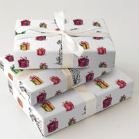 Watercolor Dog Gift Wrap, Dalmatian Christmas Wrapping Paper, Adorable Puppy Present Wrapping Paper Roll, Dog Lover Holiday Gift Wrap
