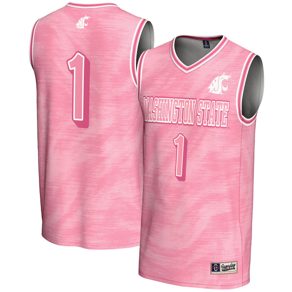 #1 Washington State Cougars GameDay Greats Lightweight Basketball Fashion Jersey - Pink