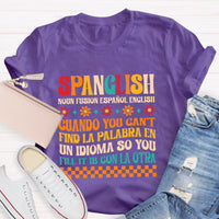 Spanglish Definition Bilingual Teacher T-Shirt