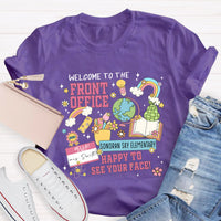 Personalized School Name And Your Name Happy To See Your Face T-shirt