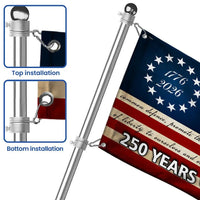 250 Years of Freedom Flag | We The People Patriotic 1776-2026 | Double-Sided Polyester Grommet Flag | Americana Anniversary Gift