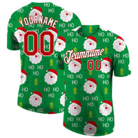 Personalized Holiday Sports Tee, Custom Christmas Santa Ho Ho Ho Jersey Shirt, Performance Christmas Jersey, Winter Fan Present