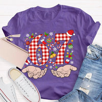 Candy Cane Snowflakes Christmas T-Shirt, Six to Seven Santa Hat Shirt, Festive Holiday Graphic Tee, Winter Xmas Shirt, Christmas Family Present