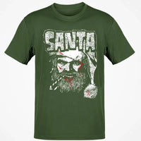 Dark Spooky Christmas Graphic Tee, Santa Horror T-Shirt, Scary Killer Santa Clause Shirt, Creepy Holiday Season Slasher Top