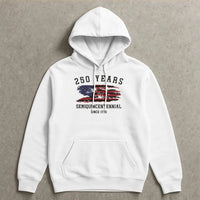 250 Years Semiquincentennial Hoodie | Vintage American Flag 1776-2026 Anniversary Design | Premium Cotton-Polyester Blend | Patriotic Gift for History Lovers
