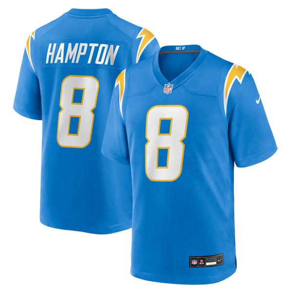 Los Angeles Chargers Omarion Hampton Nike Powder Blue Team Game Jersey