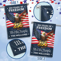 Personalized American Flag Garden Flag | 250 Years of Freedom Eagle Design | Double-Sided Polyester | Custom Patriotic Yard Decor