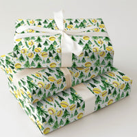 Watercolor Sports Holiday Gift Wrap, Softball Christmas Wrapping Paper, Softball Coach Present Paper, Christmas Tree Sports Wrapping Paper