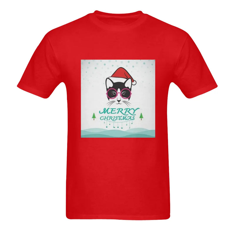 Santa Hat Kitty Shirt, Christmas Cat T-Shirt, Adorable Holiday Cat Tee, Humorous Xmas Graphic T-Shirt, Winter Cat Lover Present, Festive Animal Tee