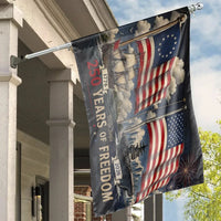 250 Years of Freedom House Flag |1776–2026 America Semiquincentennial Patriotic Art | Double-Sided Weather-Resistant Outdoor Flag | Patriotic Gift for American History Fans
