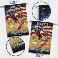 God Bless America Garden Flag | 1776-2026 Semiquincentennial 250 Years | Double-Sided Patriotic Eagle Flag | Weather-Resistant Outdoor Decor