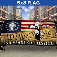 250 Years of Blessing Patriotic House Flag | 1776-2026 Eagle Cross Design | Double-Sided UV-Resistant Polyester | Americana Home Decor Gift