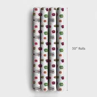Watercolor Dog Gift Wrap, Dalmatian Christmas Wrapping Paper, Adorable Puppy Present Wrapping Paper Roll, Dog Lover Holiday Gift Wrap