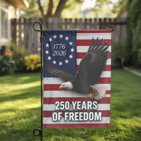 America 250 Years of Freedom Garden Flag | Patriotic Bald Eagle 1776-2026 USA Semiquincentennial Decor | Premium Double Sided Weatherproof Polyester | Commemorative Patriotic Gift