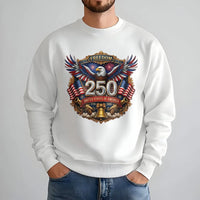 America 250 Years Sweatshirt | Freedom 1776-2026 Patriotic Eagle Design | Soft Cotton Polyester Blend | 4th of July Gift for Patriots