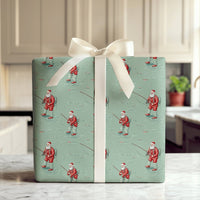 Angler Santa Gift Wrap, Fishing Santa Christmas Wrapping Paper, Humorous Fisherman Wrapping Paper, Outdoorsy Holiday Gift Wrap Roll