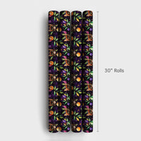 Tortoiseshell Holiday Cat Gift Wrap, Christmas Cat Wrapping Paper, Watercolor Kitty Ornament Present Paper, Cat Lover Festive Gift Wrap