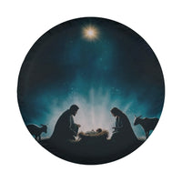 Silent Night Holy Christmas Tire Cover, Nativity Scene Spare Tire Cover, Christian Faith Spare Tire Cover, Religious Jeep Bronco RV Decor
