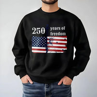 250 Years of Freedom Hoodie | American Flag Statue of Liberty Graphic | Soft Cotton Blend Sweatshirt | Patriotic USA Anniversary Gift